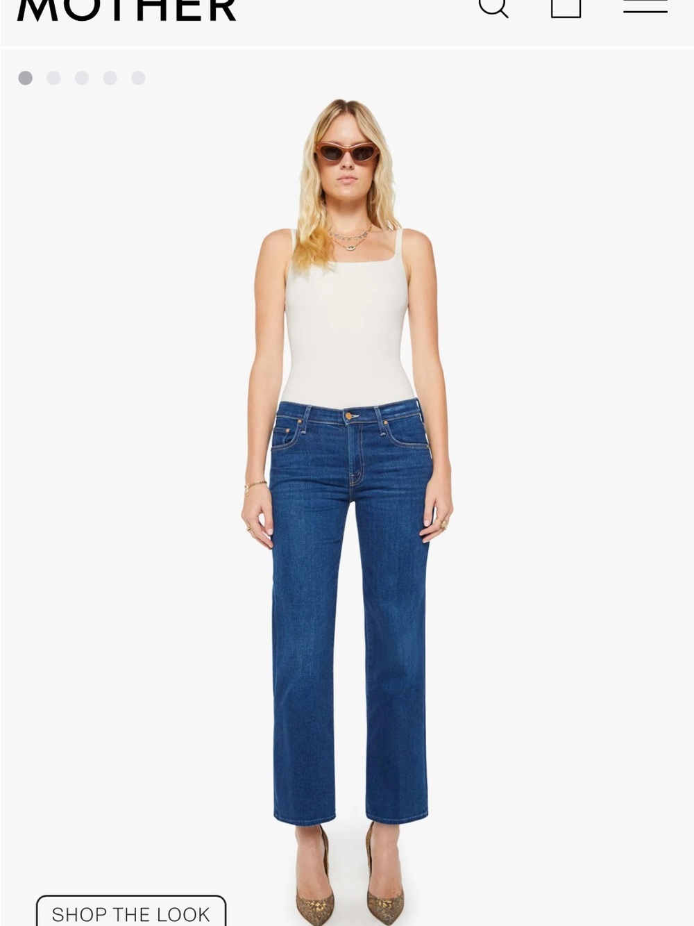 MOTHER Mid Rise Rambler Zip Flood Jeans NWT - size 27